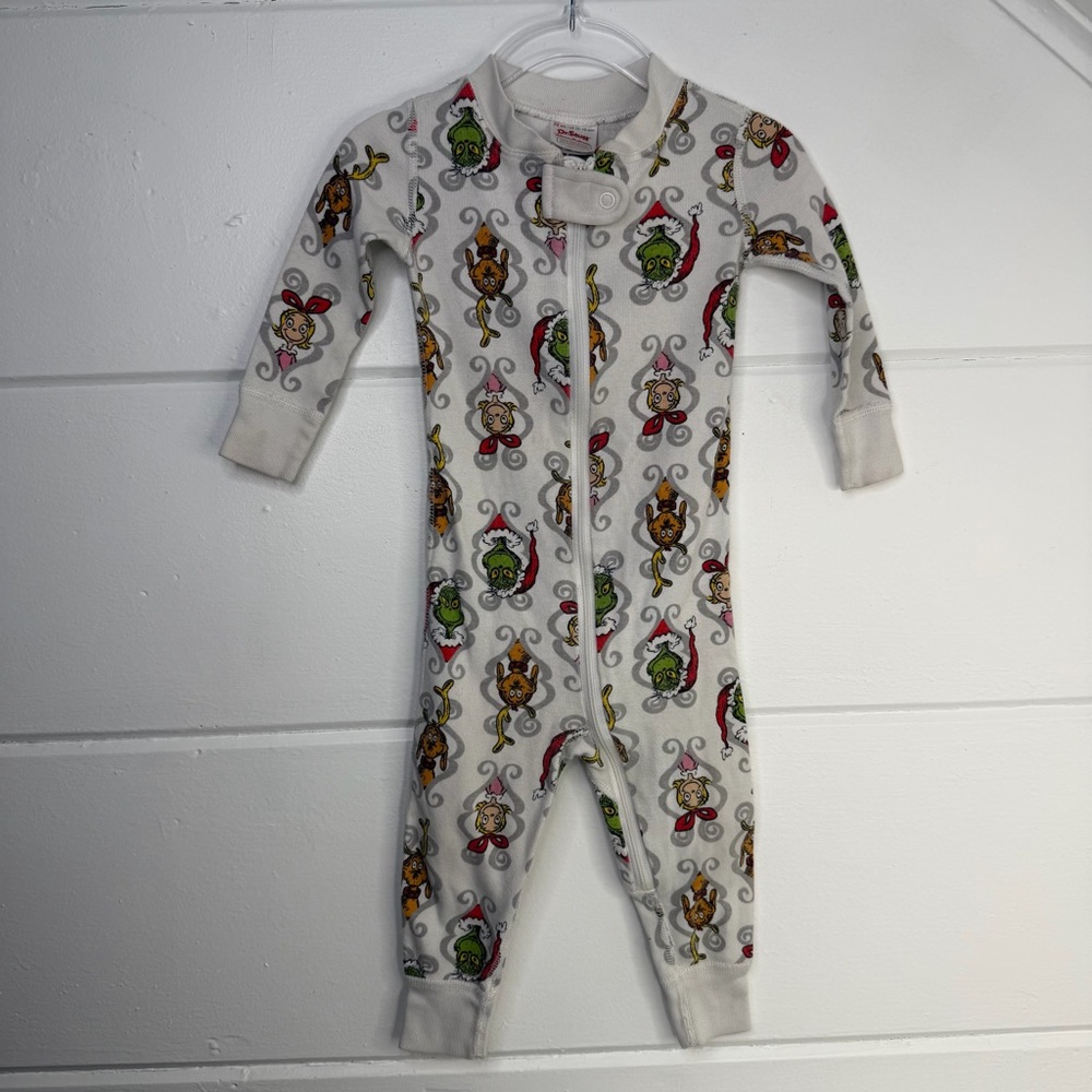 Dr Seuss Hanna Andersson 12-18 Months Grinch Max Cindy Lou Who Zipper Pajamas‎